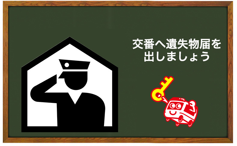 交番に届けられていないか確認