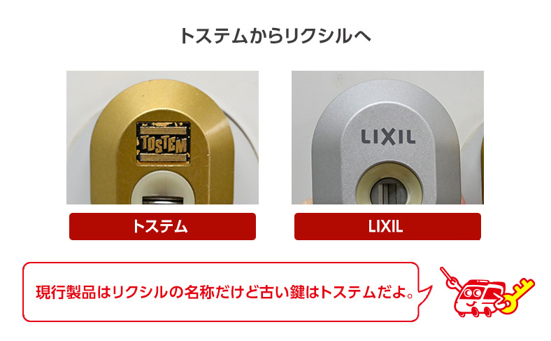 名称がトステム(TOSTEM)からリクシルに変更