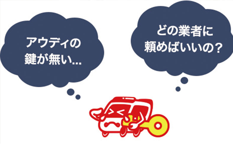 アウディの鍵を紛失した時の対処法や解決できる業者を解説