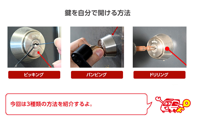 ハウスメイトの鍵紛失時に自分で鍵を開ける方法