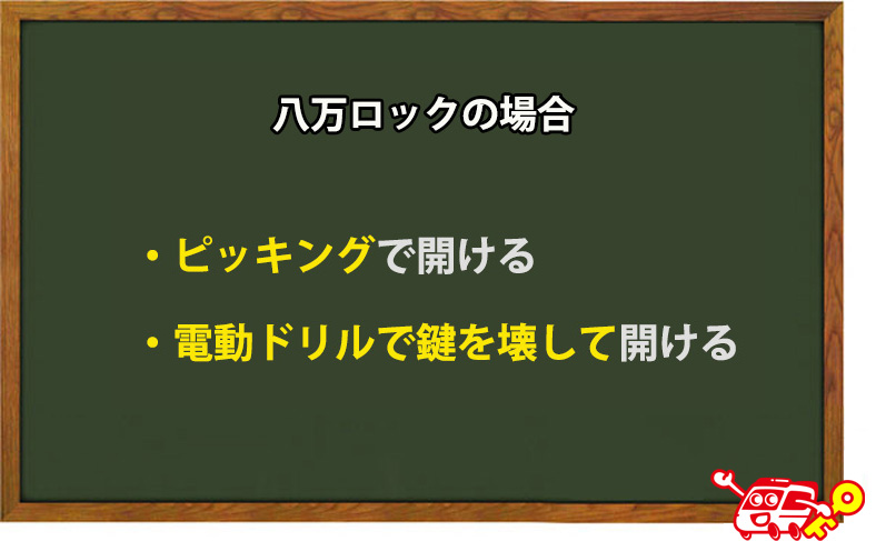 ワインセラーの鍵が八万ロックの場合