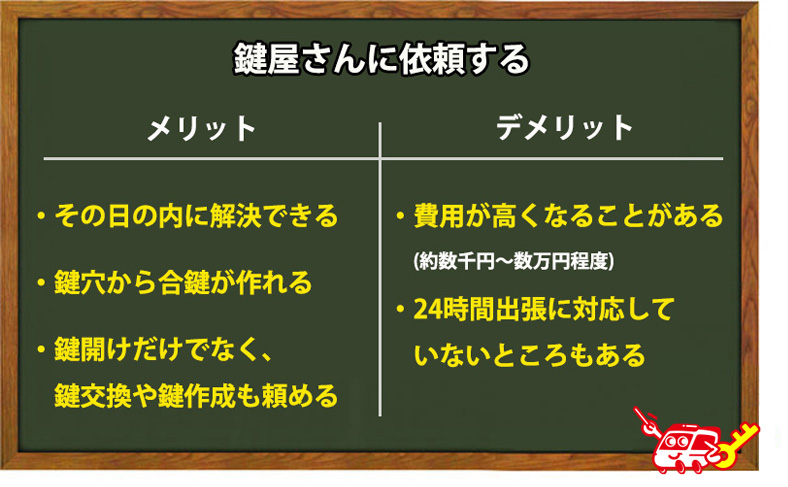 鍵屋さんに依頼する