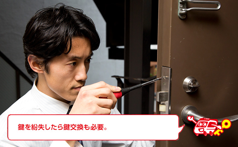 鍵をなくしたら本体ごと取り替える必要がある