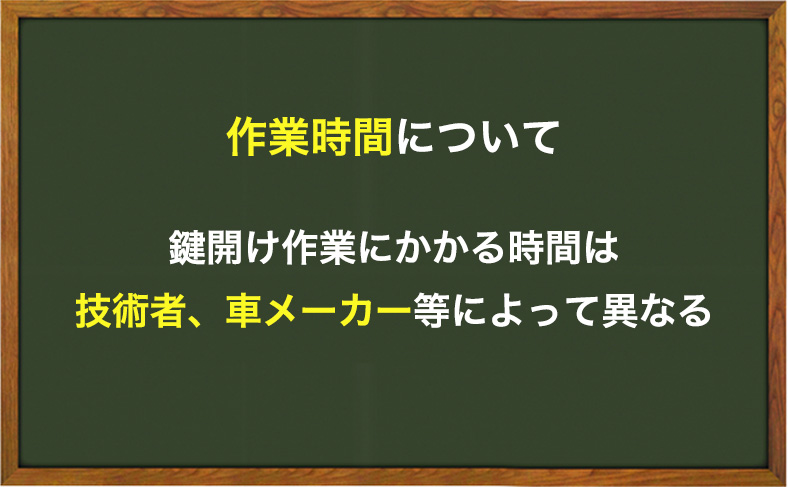 作業時間は実際にやってみないと分からない