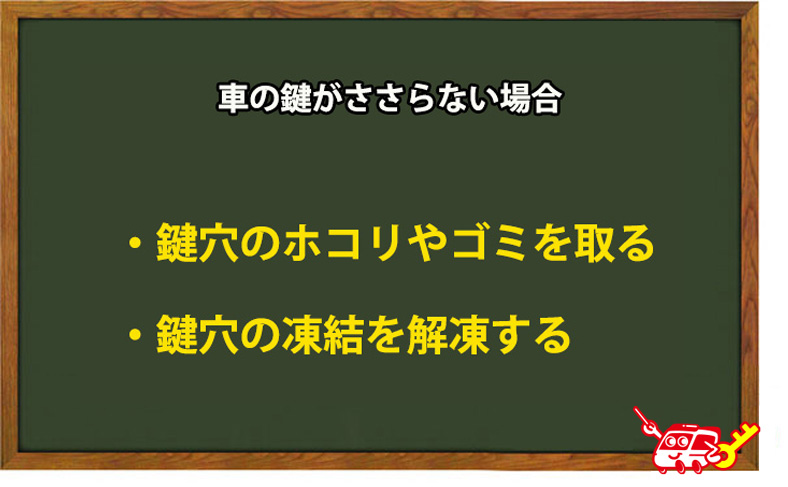 車の鍵がささらない場合