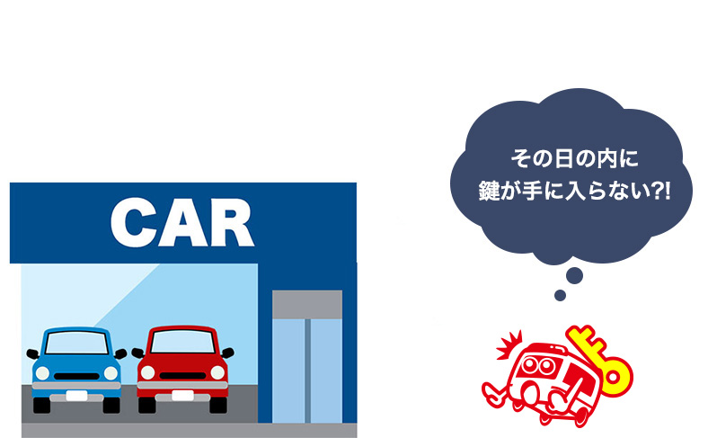 レッカーができない場所に車がある