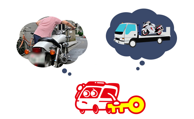 どうやってバイクを持っていくかを考える