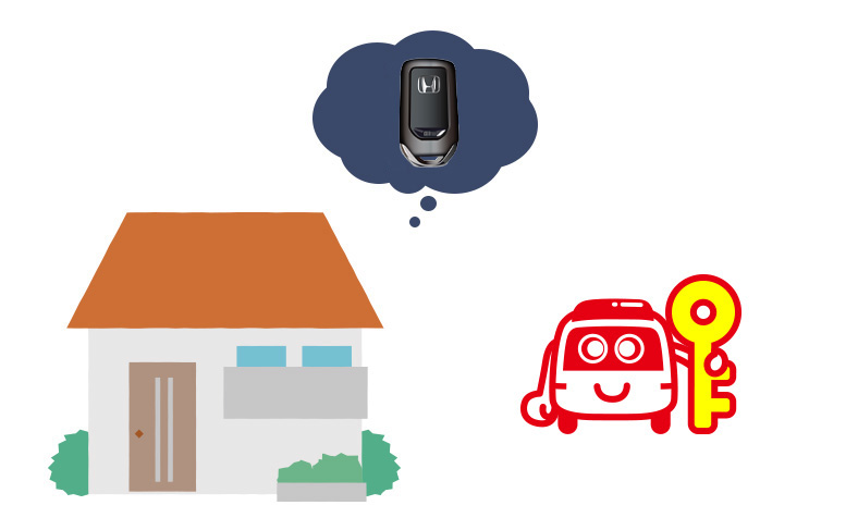 スペアキーを使ってフィットを運転する
