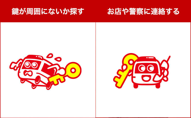 ライフの鍵がないか探す・聞いてみる