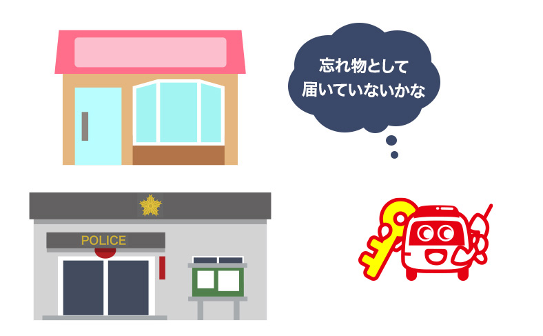 エスティマの鍵が落とし物として届いていないか確認する