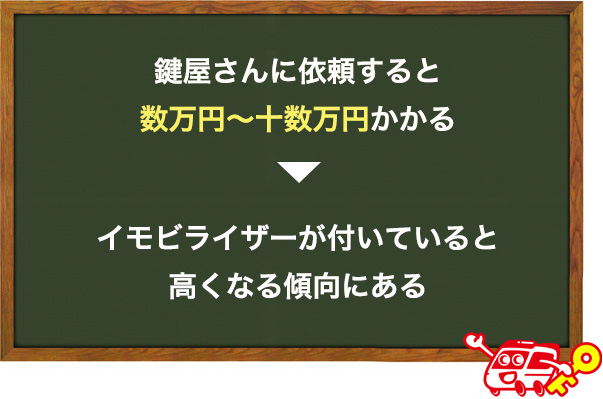 エスティマの鍵を鍵屋さんに作成してもらう時の費用