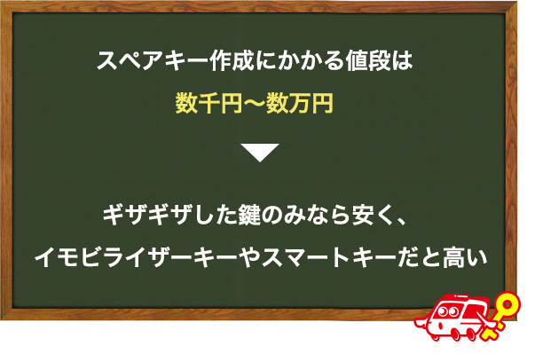 ハイエースのスペアキーを作る時の値段