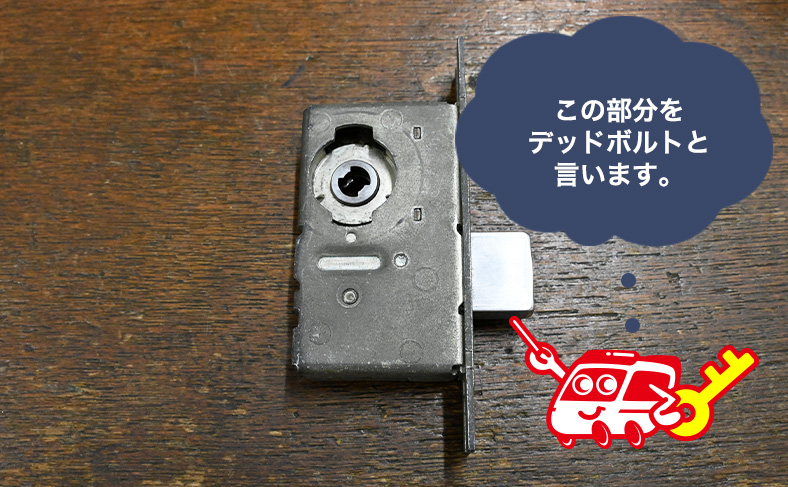 2.デッドボルトを動かしながら開ける