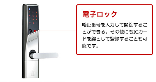 電子ロックの暗証番号は管理会社へ連絡する