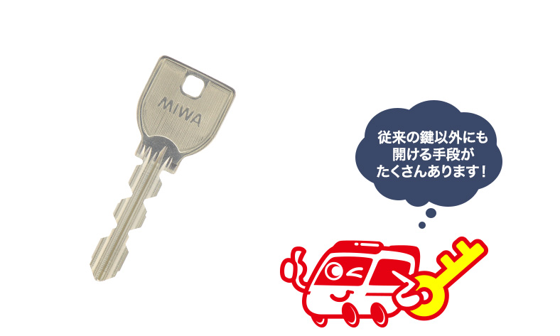 鍵紛失によるトラブルが起こらない