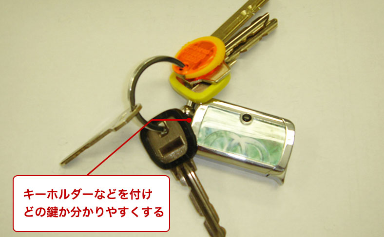 車の鍵が正しいかどうか確認する