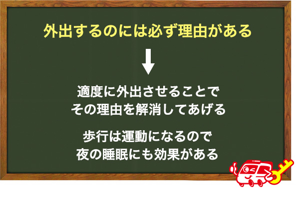 適度に外出させる
