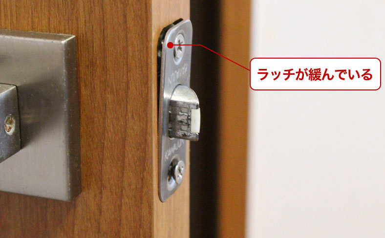 ラッチが緩い
