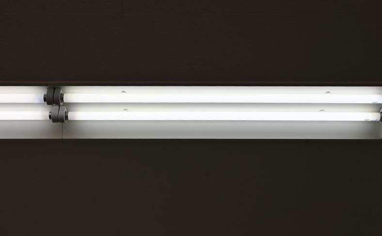 電気が点いている