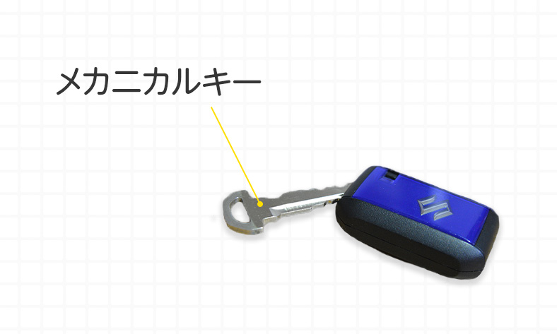 スマートキーが電池切れの時はメカニカルキーを使う