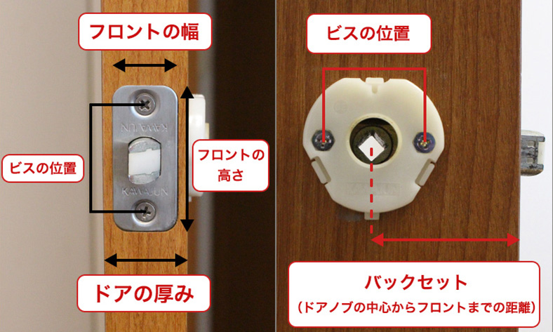 ラッチのサイズ間違いに気を付ける