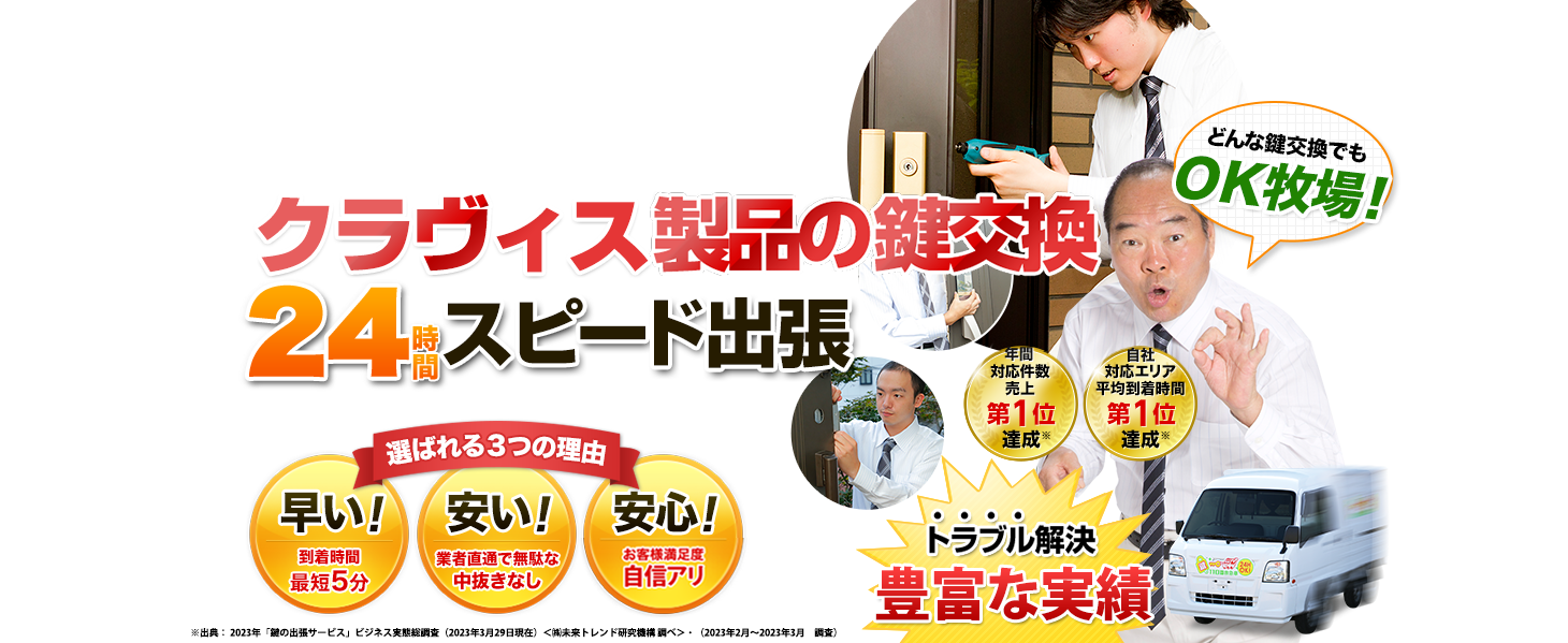 日本全国で鍵をなくした・開かない!鍵のトラブル24時間スピード出張