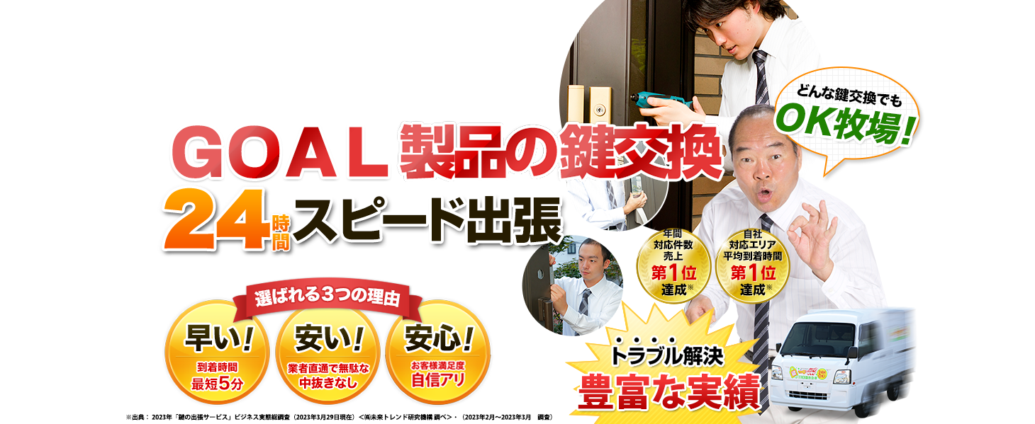 日本全国で鍵をなくした・開かない!鍵のトラブル24時間スピード出張