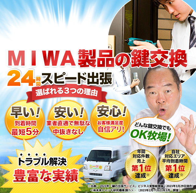 日本全国で鍵をなくした・開かない!鍵のトラブル24時間スピード出張