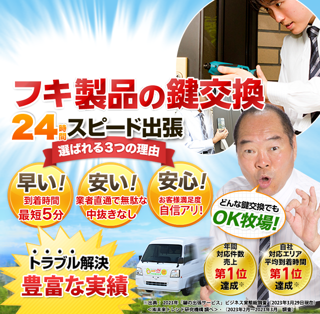 日本全国で鍵をなくした・開かない!鍵のトラブル24時間スピード出張