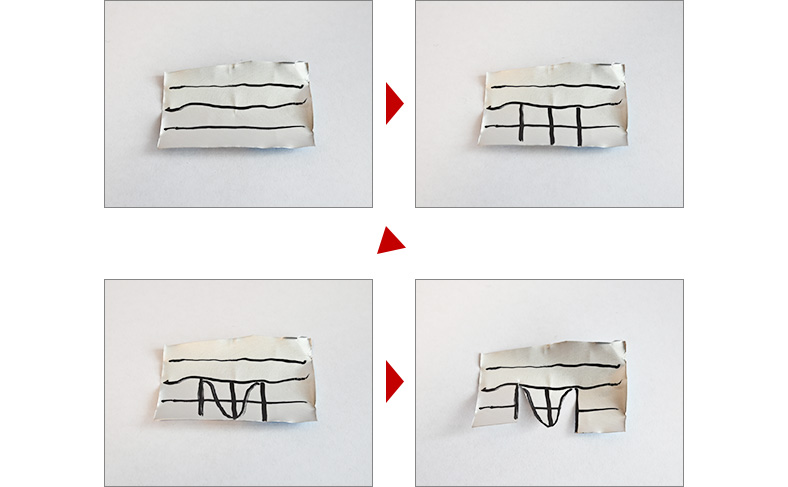 アルミ缶を加工する